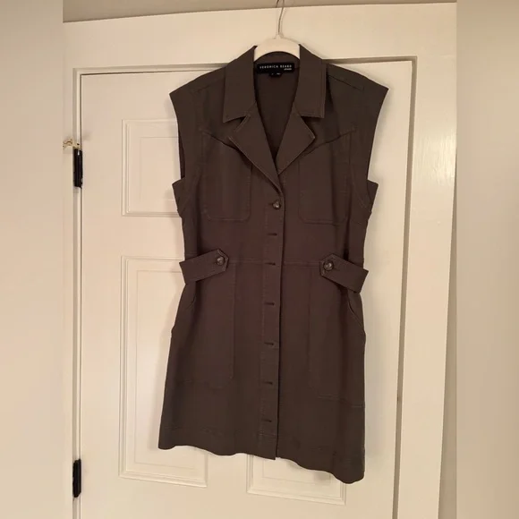 Veronica Beard Cotton Twill Mini Dress - Picture 2 of 3